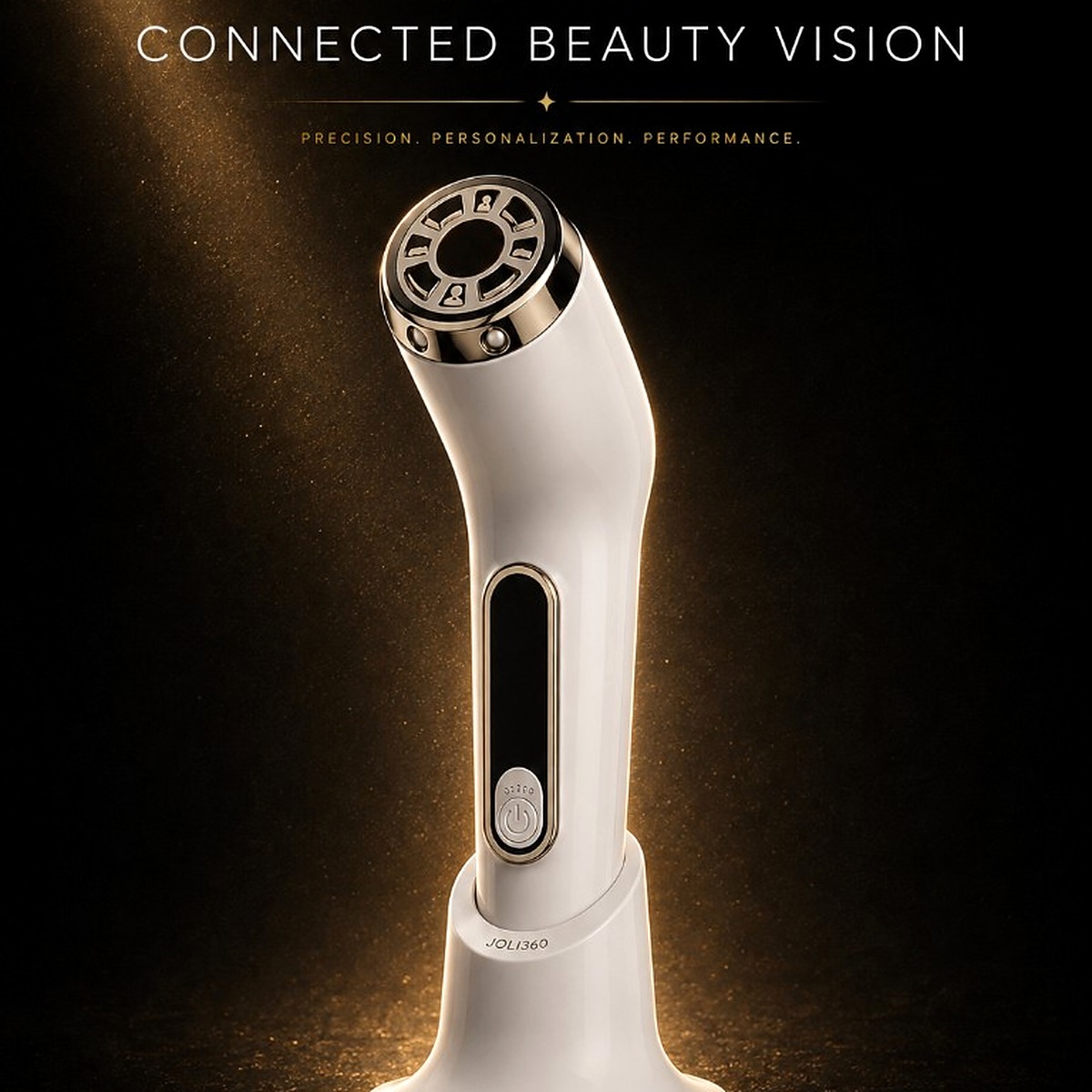 Joli 360 white finish with gold treatment head