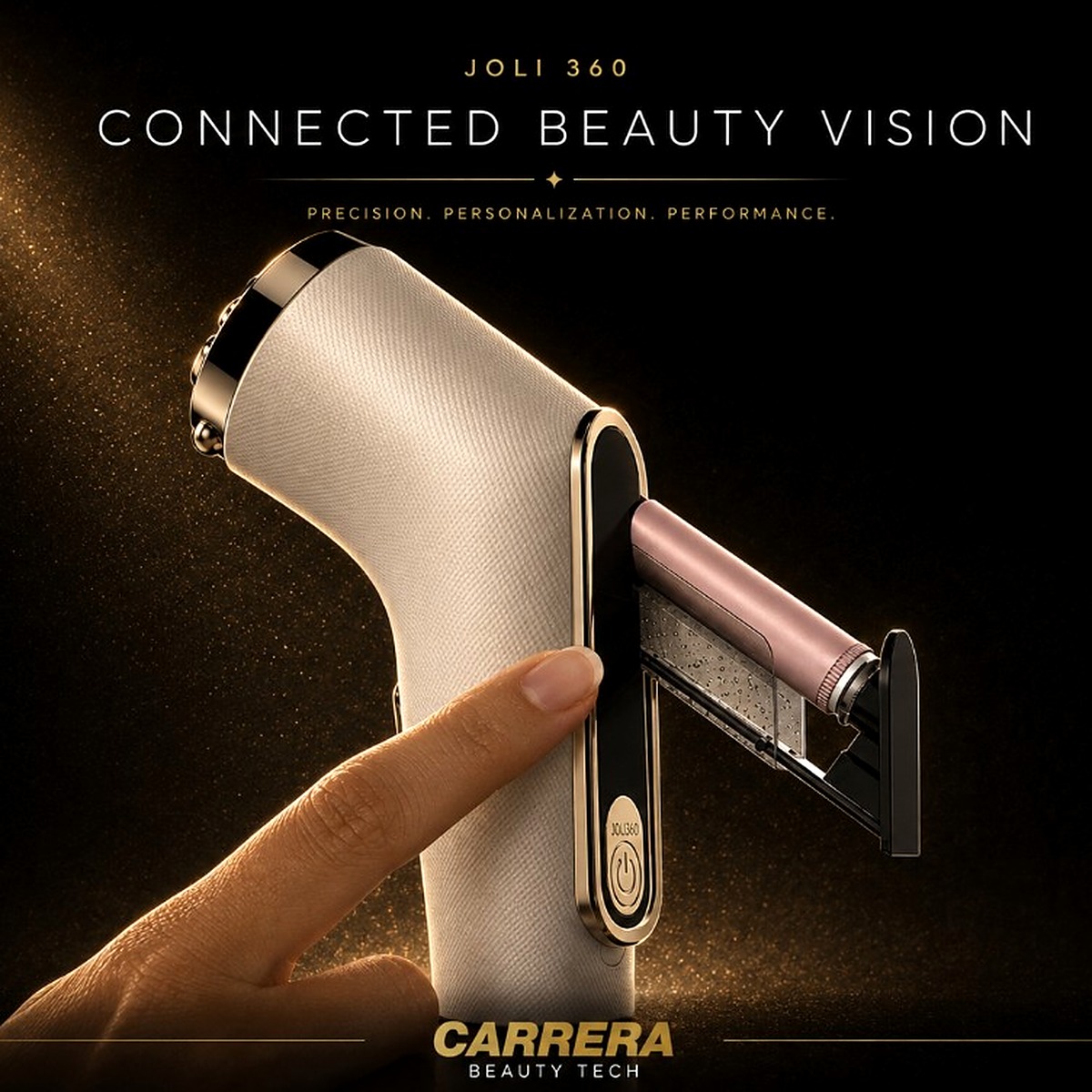 Joli 360 hand inserting rose-gold capsule