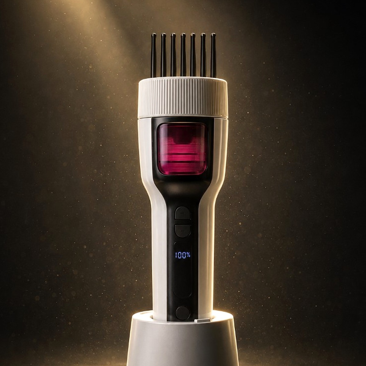 KolorMe on charging dock with magenta reservoir